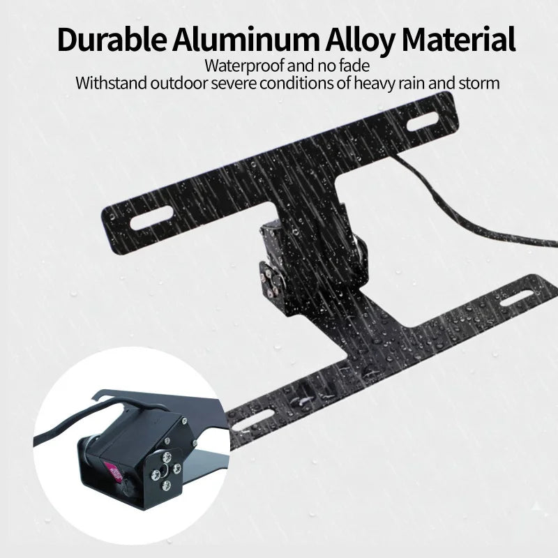 Motorcycle License Plate Holder Tail Fender Bracket LED Light Waterproof Rustproof Durable Pre-Wired Easy Installation
