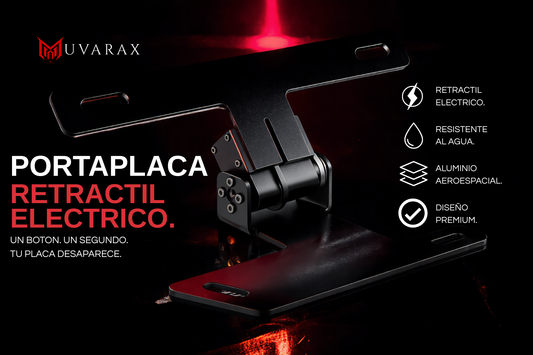 Portaplaca Retráctil Eléctrico para Moto — Oculta tu placa en 1 segundo